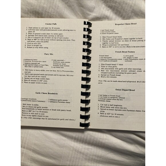 1977 In the Beginning a collection of hors d'oeuvres Cookbook Spiral Vintage - Picture 11 of 12